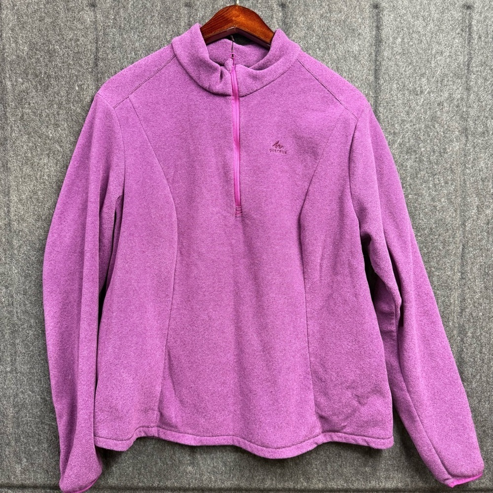 Quechua Purple Quarter-Zip Fleece Pullover